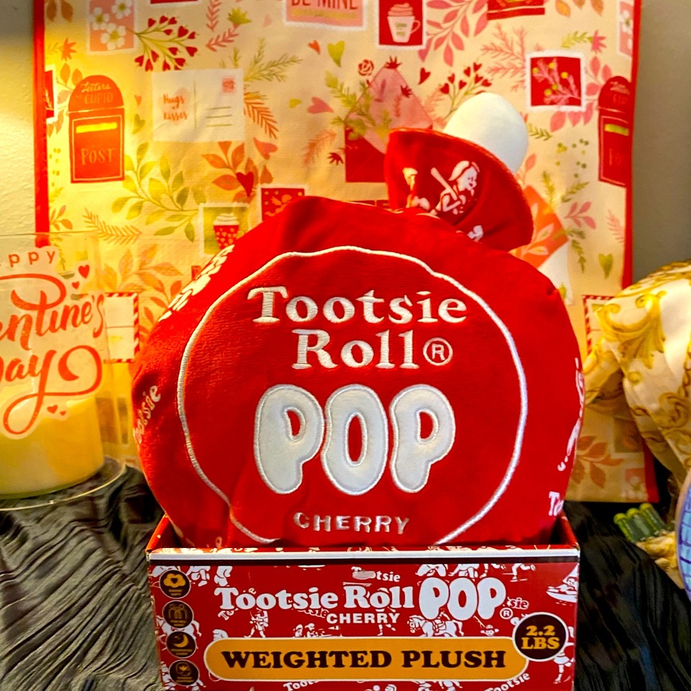 Tootsie Roll Pop weighted plush